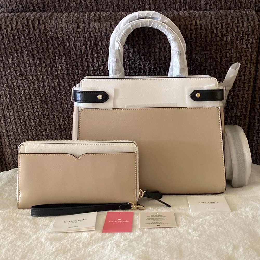 NWT 2PC Set Kate Spade Satchel & Carryall Wallet - Picture 4 of 17